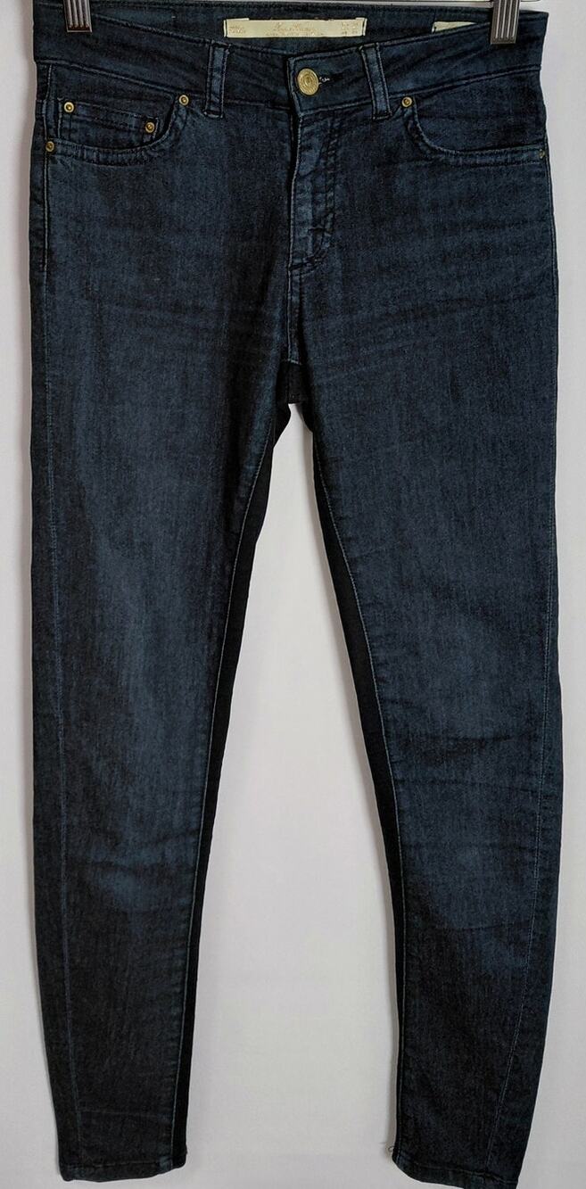 Zara Woman Fit Slim Denim Jeans Blue Solid Skinny Women Size 2
